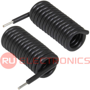 Пружинная антенна RUICHI RQM-E029 433 МГц, 2 dBi, 15 мм, пайка, 50 Ом, железная для  радиомодулей