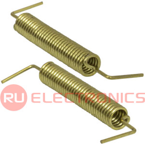 Пружинная антенна RUICHI RQM-E075 433 МГц, 2 dBi, 32 мм, латунная, пайка, 50 Ом для  радиомодулей