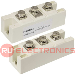 SKKD200/12 RUICHI диодный модуль, полумост, 12 класс (1200 В), 200 А, 94х34х30 мм