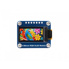 0.96-дюймовый RGB OLED-дисплей Waveshare, 0.96inch RGB OLED Module, разрешение 64x128,  65K цветов, интерфейс SPI