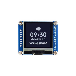 1.5-дюймовый модуль OLED-дисплея Waveshare, 1.5inch OLED Module (B), разрешение 128x128,  интерфейсы SPI / I2C, черно-белый дисплей