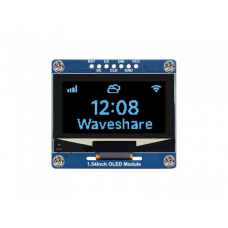 1.54-дюймовый модуль OLED-дисплея Waveshare, 1.54inch OLED Module (B), разрешение 128x64,  интерфейсы SPI / I2C, синий цвет дисплея