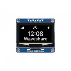 1.54-дюймовый модуль OLED-дисплея Waveshare, 1.54inch OLED Module, разрешение 128x64,  интерфейсы SPI / I2C, белый цвет дисплея