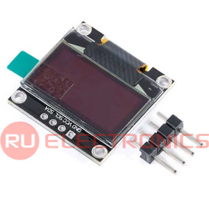 0.96-дюймовый модуль OLED-дисплей RUICHI, DSM-OLEDv2-0.96-4P-B, разрешение 128x64      пикселей, интерфейс I2C, драйвер SSD1306, синий