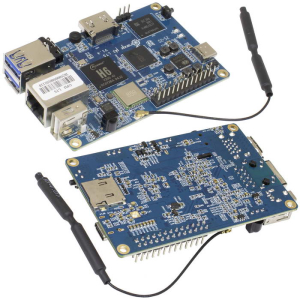 Одноплатный компьютер Orange Pi 3 LTS, четырёхъядерный процессор 1,8 ГГц, 2 ГБ ОЗУ, 8 ГБ  EMMC, Wi-Fi и Bluetooth 5.0