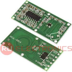 RCWL-0516, RUICHI Модуль микроволнового датчика движения (Доплеровский радар) 4-28V  Arduino