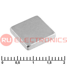 Магнит самарий-кобальтовый RUICHI, 10x10x2 мм, класс N35, квадратный