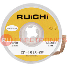 Оплетка для удаления припоя RUICHI CP-1515-SW, ширина 1.5 мм, длина 1.5 м, медная