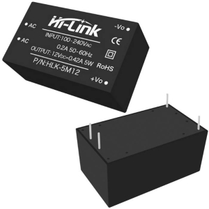 Блок питания на печатную плату Hi-Link HLK-5M12, 85-264 В (АС) 0.45 А, 12 В, корпус изьполикарбоната