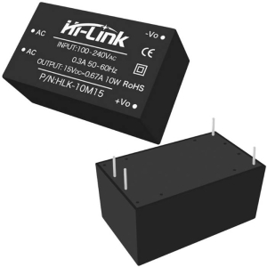 Блок питания на печатную плату Hi-Link HLK-10M15, 85-264 В (АС) 0.66 А, 15 В, корпус из поликарбоната