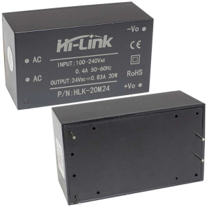 Блок питания на печатную плату Hi-Link HLK-20M24, 85-264 В (АС) 0.83 А, 24 В, корпус из            поликарбоната.