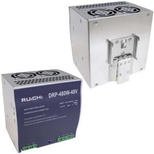 Блок питания на DIN-рейку RUICHI DRP-480-48, 100-240 В (АС) 10 А, 48 В, металлический  корпус