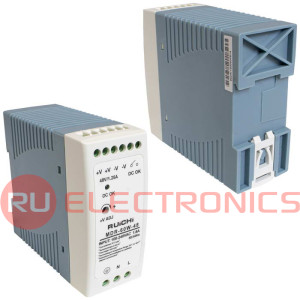 Блок питания на DIN-рейку RUICHI MDR-60-48, 100-240 В (АС) 1,25 А, 48 В, пластиковый корпус
