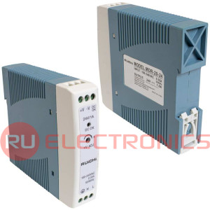 Блок питания на DIN-рейку RUICHI MDR-20-24, 100-240 В (АС) 0,83 А, 24 В, пластиковый корпус