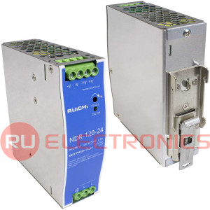 Блок питания на DIN-рейку RUICHI NDR-120-24, 100-240 В (АС) 5 А, 24 В, металлический корпус