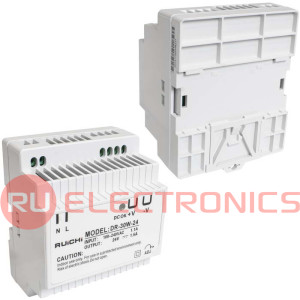 Блок питания на DIN-рейку RUICHI DR-30-24, 100-240 В (АС) 1,25 А, 24 В, пластиковый корпус