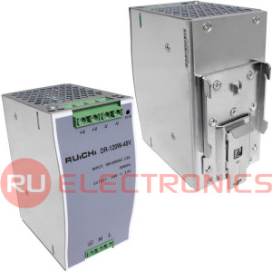 Блок питания на DIN-рейку RUICHI DR-120-48, 100-240 В (АС) 2,5 А, 48 В, металлический корпус