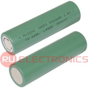 Аккумуляторная батарейка Li-ion RUICHI 18650, 3.7В, 2900 мАч, 18x65 мм