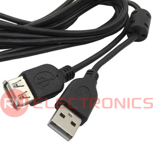Кабель компьютерный USB соединительный с фильтром SZC USB-AF-USB-A(m), 1.8 м