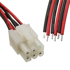 Межплатный кабель питания (вилка) типа Mini-Fit RUICHI 2x3, AWG20, 0,3 м