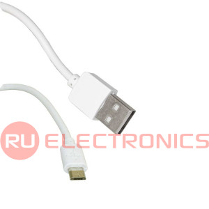 Компьютерный шнур переходной RUICHI USB 2.0 A(m)-micro USB B(m), 0.75 м, белый