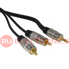 Аудио-видео шнур RUICHI Stereo 3,5 мм - 2 RCA, 1.5 м