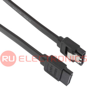 Кабель интерфейсный RUICHI SATA-DD-40-3.0-6GBPS, черный, SATA - SATA, 400 мм