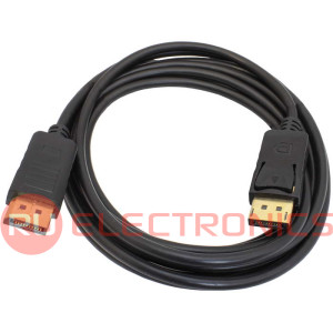 Кабель RUICHI DP-DP-3M, DisplayPort (m) (прямой) - DisplayPort (m) (прямой),  3м, черный