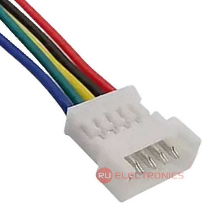 Разъём контактный RUICHI  SH 1,25mm 6pin 100mm M (штекер) с 6 контактами 26AWG 10 см