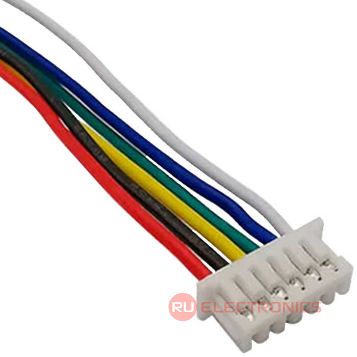 Разъём контактный RUICHI  SH 1,25mm 5pin 100mm F (гнездо) с 5 контактами 26AWG 10 см