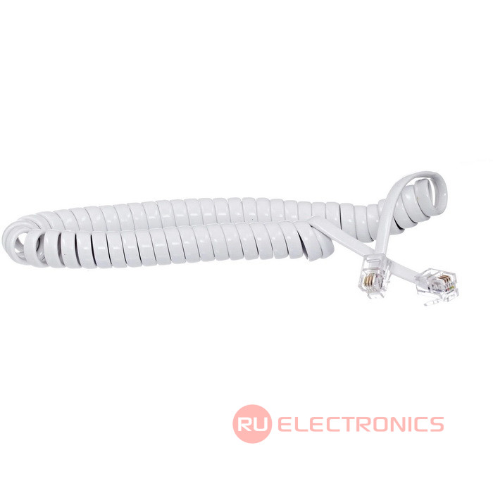 Витой кабель RUICH RJ-10 (4P4C), длина 2 метра, белый