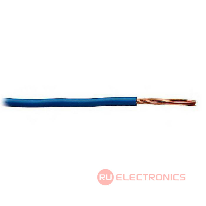 Провод монтажный МГШВ, Камский кабель, сечение 1 мм, синий