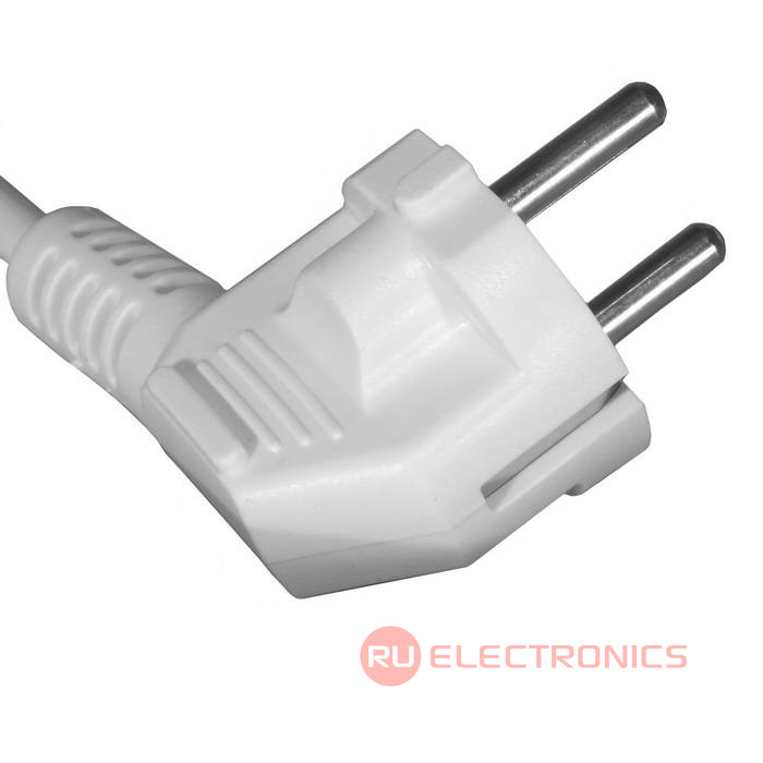 Сетевой шнур ПВС-АП S22C13 3х1.0 3м(б), Электрическая мануфактура, 3 провода, d провода 1   мм, длина 3 м, белый