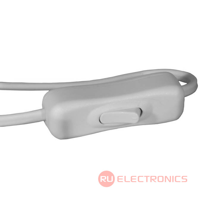 Сетевой шнур ШВВП-ВП S52 2х0.5 1.8м(б), Электрическая мануфактура, 2 провода, d провода   0.5 мм, длина 1.8 м, белый