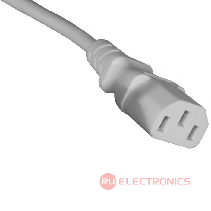 Сетевой шнур ПВС-АП S22DC13 3х0.75 1.8м(б), Электрическая мануфактура, 3 провода, d   провода 0.75 мм, длина 1.8 м, белый