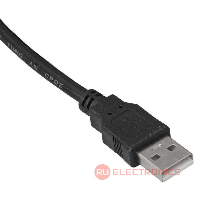 Компьютерный шнур RUICHI USB 2.0 A(m)-mini USB B(m), 1.8 м, чёрный
