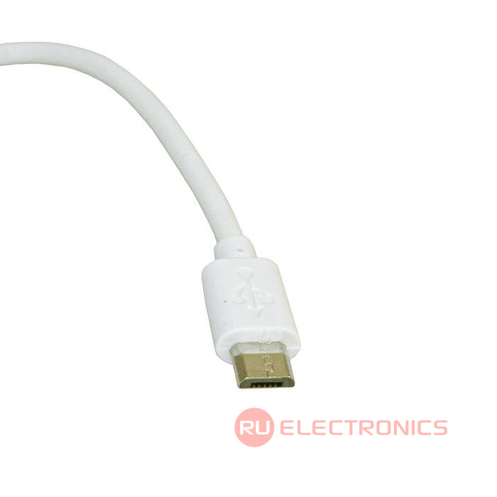 Компьютерный шнур RUICHI USB 2.0 A(m)-micro USB B(m), 1.8 м, белый