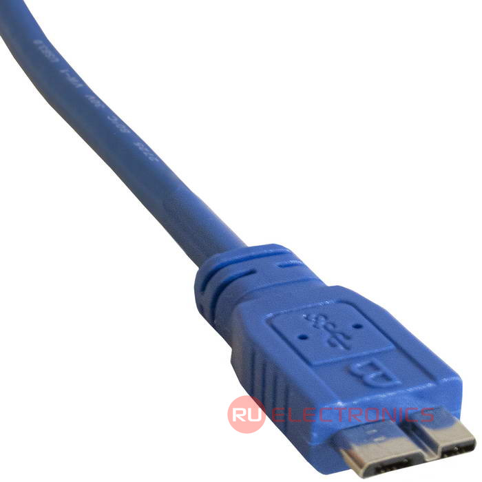 Компьютерный шнур RUICHI USB 3.0 A(m)-micro USB B(m), 1.8 м, чёрный