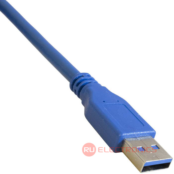 Компьютерный шнур RUICHI USB 3.0 A(m)-USB A(f), 1.8 м, чёрный