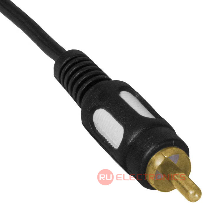 Аудио-видео шнур RUICHI Stereo 3,5 мм - 2 RCA, 5 м, GOLD