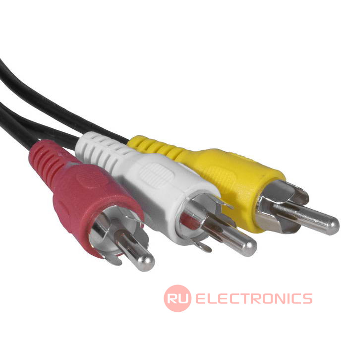 Аудио-видео шнур RUICHI Stereo 3,5 мм - 3 RCA, 3 м