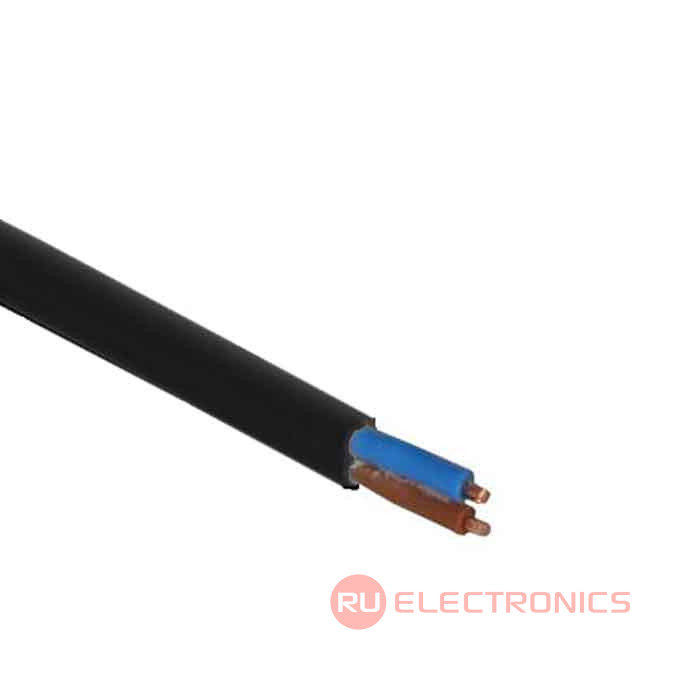 Сетевой шнур ШВВП-ВП S52 2х0.5 1.8м(ч), Электрическая мануфактура, 2 провода, d провода   0.5 мм, длина 1.8 м, черный