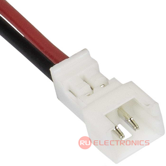 Разъём контактный RUICHI  SH 1,25mm 2pin 100mm M (штекер)  с 2 контактами 26AWG 10 см