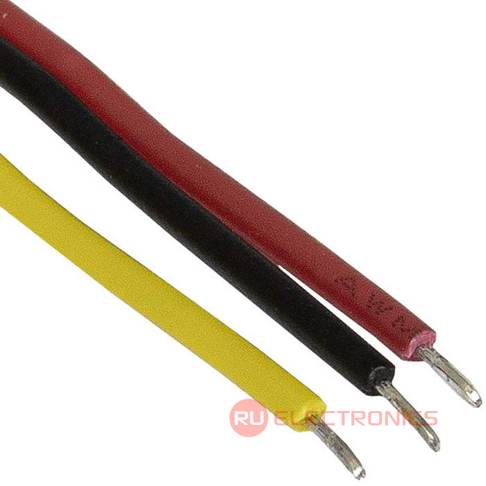 Разъём контактный RUICHI  SH 1,25mm 2pin 100mm F (гнездо)  с 3 контактами 26AWG 10 см