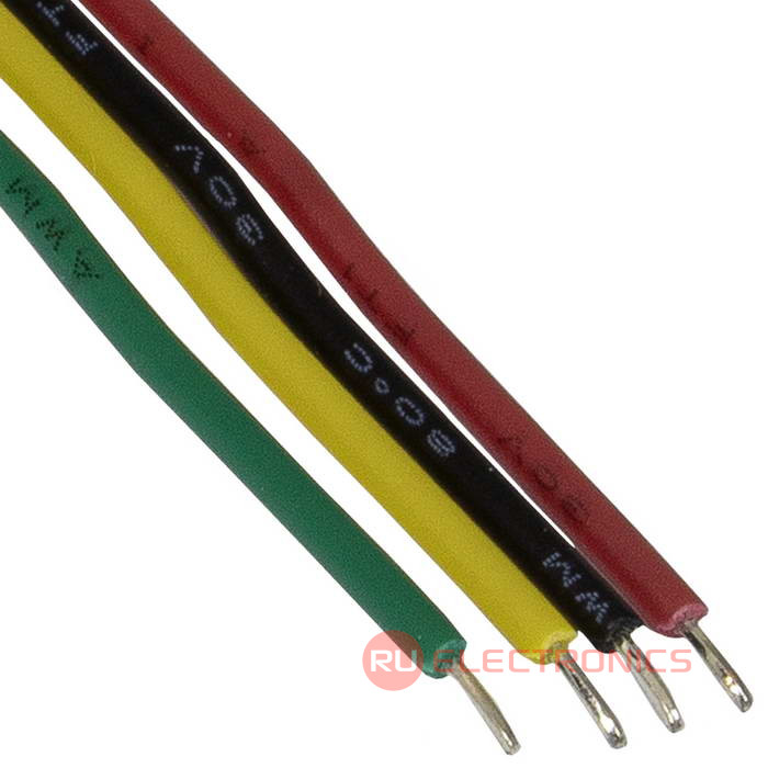 Разъём контактный RUICHI  SH 1,25mm 4pin 100mm M (штекер) с 4 контактами 26AWG 10 см