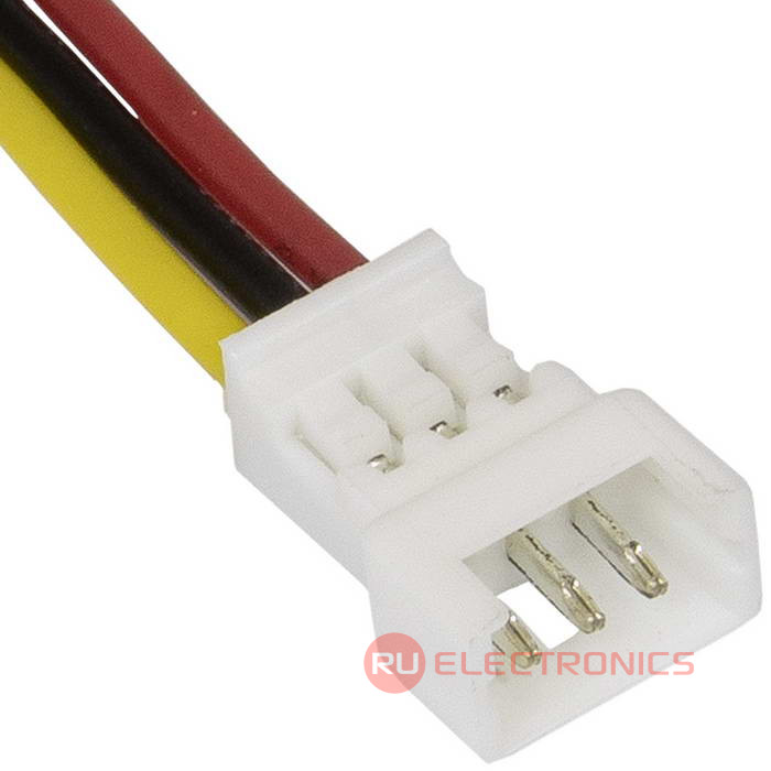 Разъём контактный RUICHI  SH 1,25mm 3pin 100mm M (штекер) с 3 контактами 26AWG 10 см