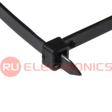 Хомут-стяжка кабельная нейлоновая неразъемная RUICHI, 500x8 мм, чёрная, упаковка 100 шт.