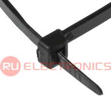 Хомут-стяжка кабельная нейлоновая неразъемная RUICHI, 8x250 мм, черная, упаковка 100 шт.