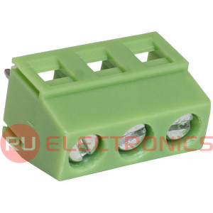 Винтовой модульный клеммный блок RUICHI RG127-5.00-03P, на плату, 3 контакта, шаг 5.00  мм