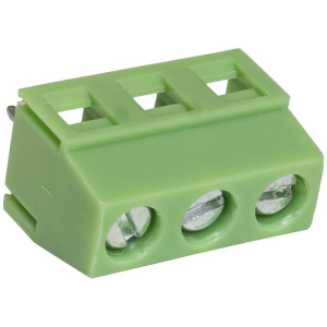 Винтовой модульный клеммный блок RUICHI RG127-5.00-03P, на плату, 3 контакта, шаг 5.00  мм